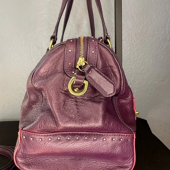 🦄Coach Poppy Studded Leather East/West Satchel 26434🦄 - Picture 5 of 9